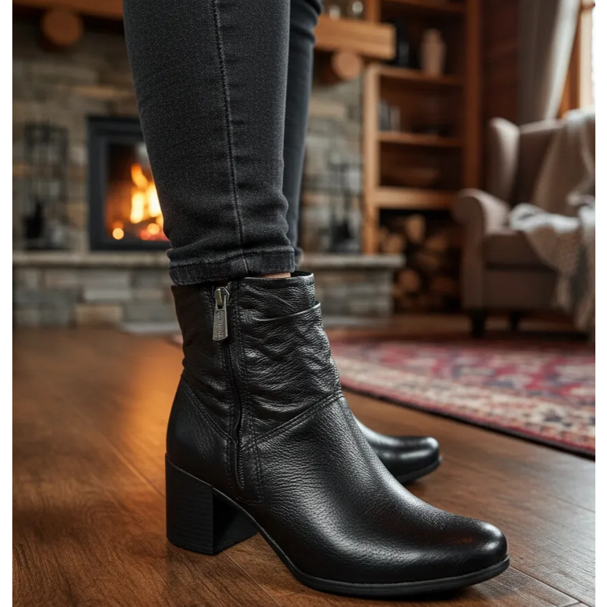 Bota Feminina Cano Curto Couro Burnish Bottero 346
