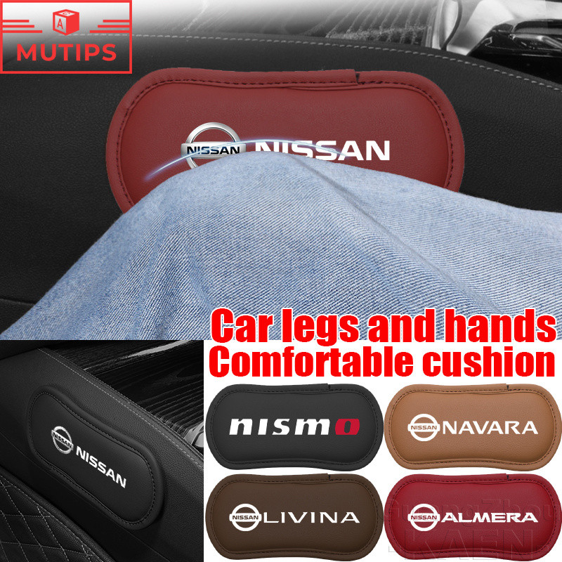 Nissan Couro Macio Almofada De Perna Do Carro Coto