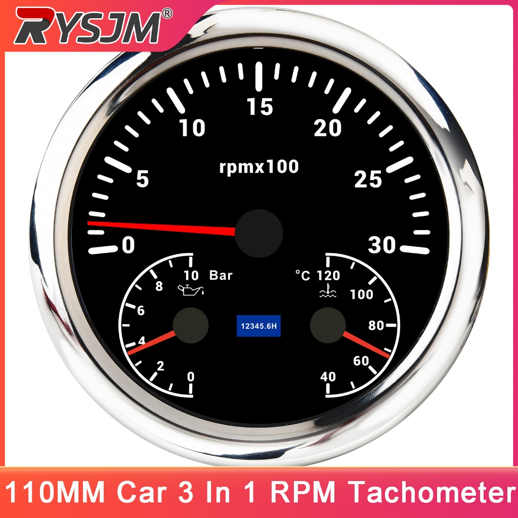 110mm Carro 3 Em 1 Multifuncional RPM Tacômetro 3