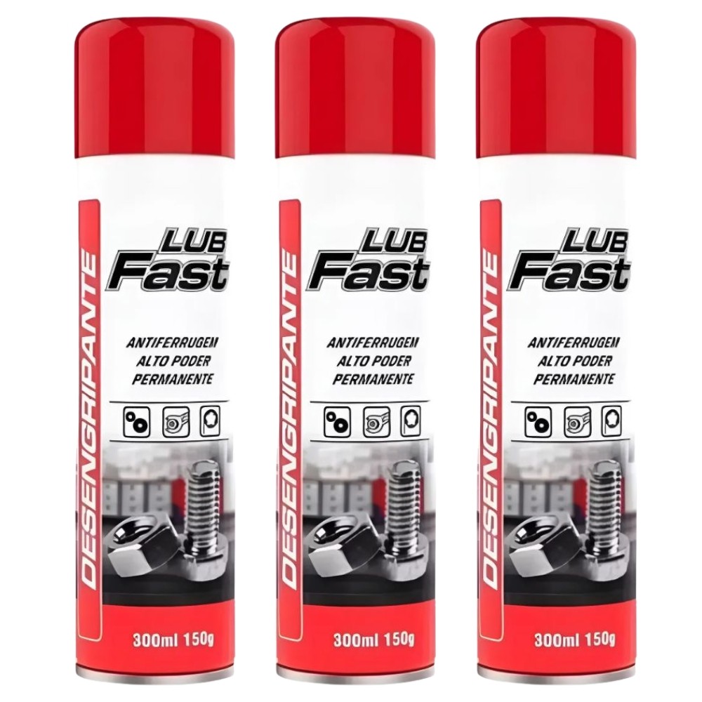 Kit 03 Lubrificantes Antiferrugem Desengripante Lu