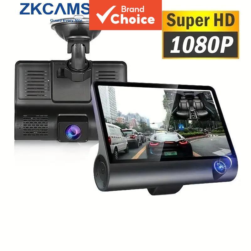 Dash Cam 4.0 Polegadas 3 Lentes Frontal Traseira G