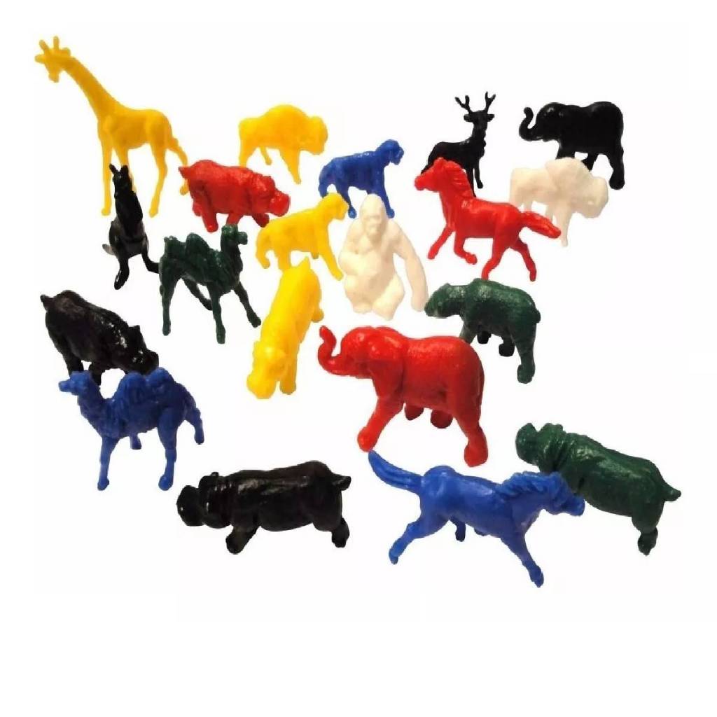 Kit 50~200 Mini Animais Selvagens Bichos Zoológic