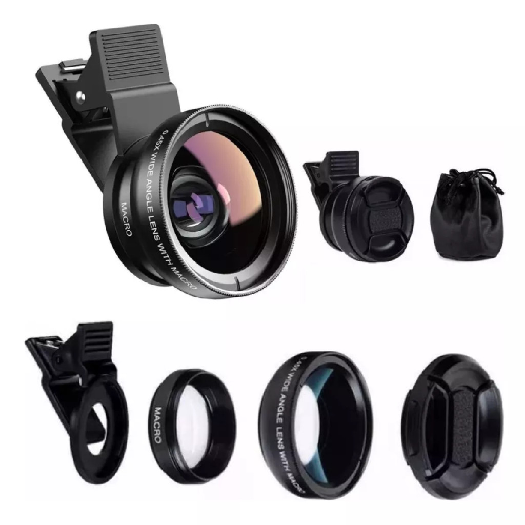 Kit Lente 2 Em 1 Universal Macro Wide Fish Eye Olh