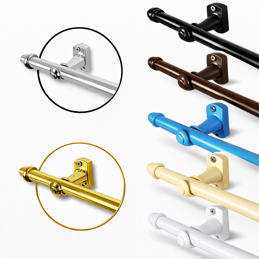 Varão de Aço Para Cortina Simples 19mm com Ponte