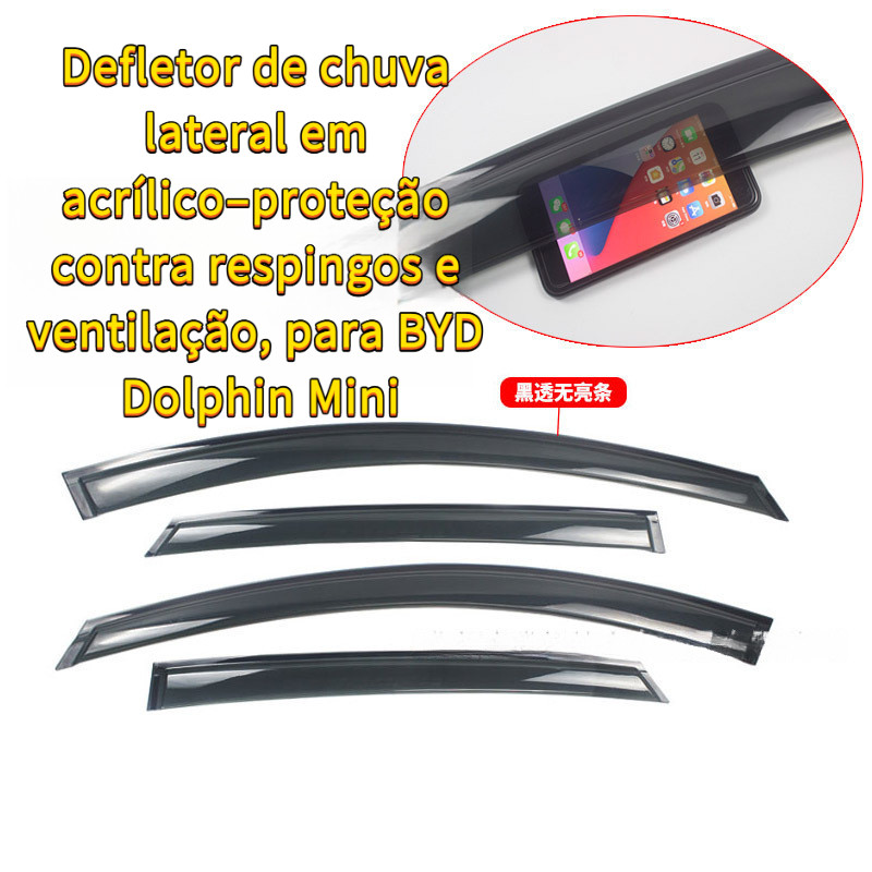 Defletor de chuva lateral em acrílicoproteção c