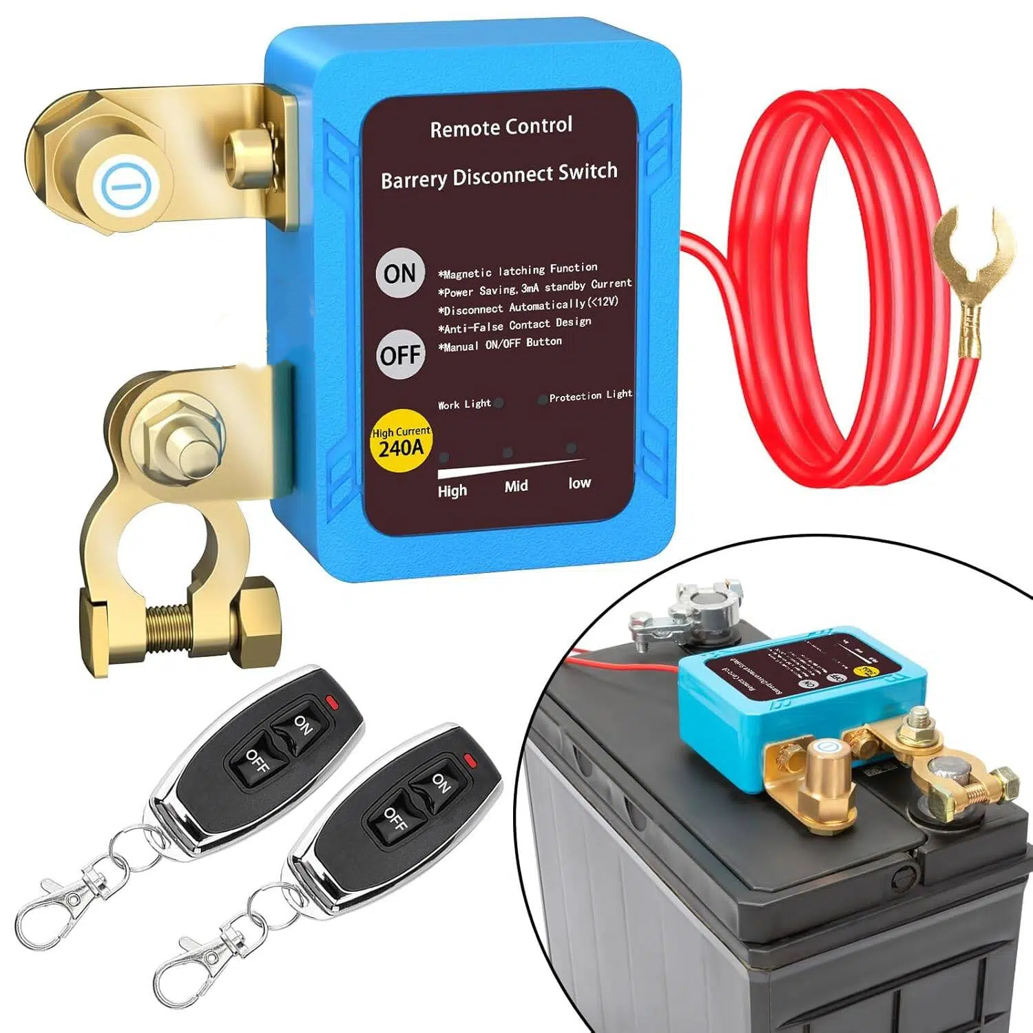 Atualizado 12v 240a Inteligente Remoto Bateria Des