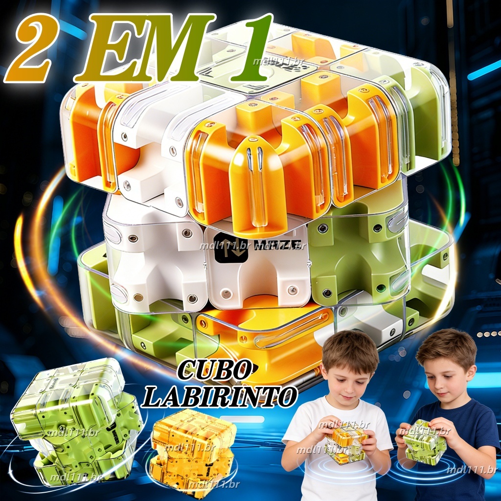 3D Cubo Mágico Pinball Labirinto Brinquedo Roland