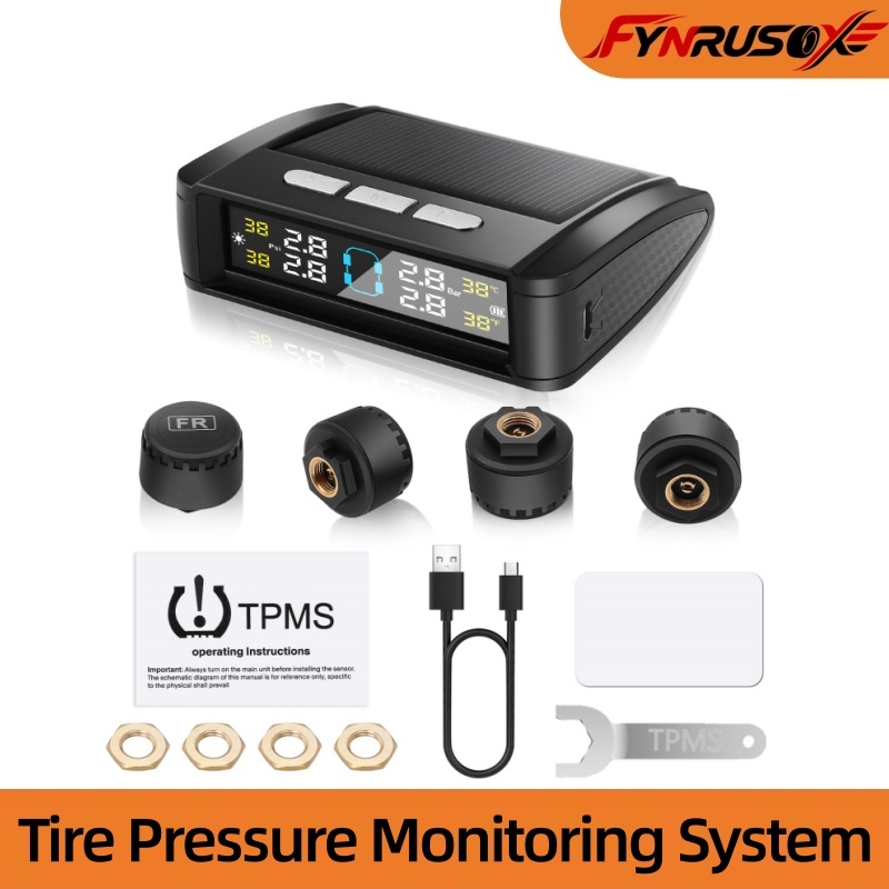 TPMS Alarme De Pressão Dos Pneus Painel Solar De