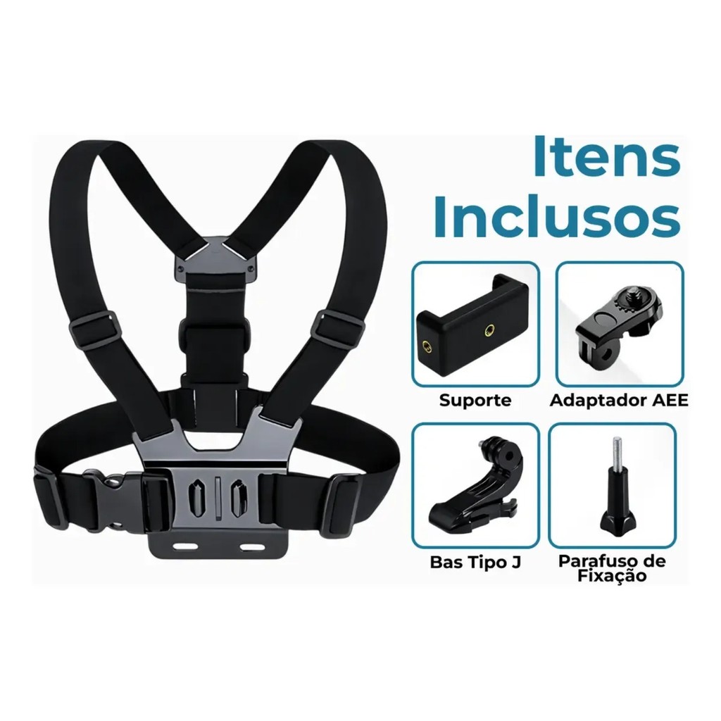 Suporte ajustável para celular e câmera GoPro ad