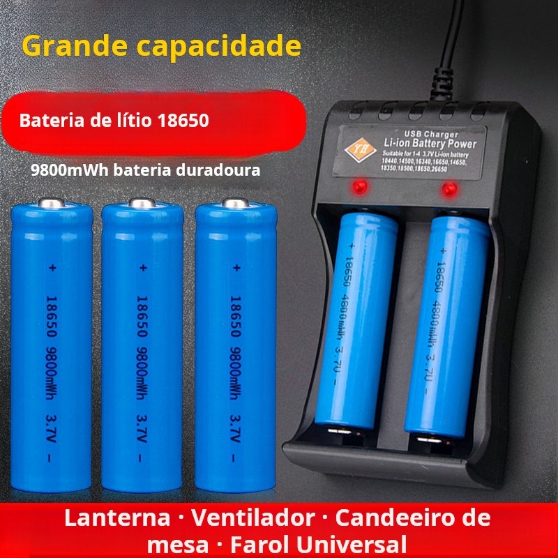 Carregador de bateria 18650 26650 3.7V Carregament