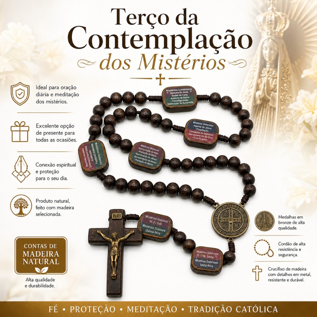 Terço Católico De São Bento Nossa Senhora Apare
