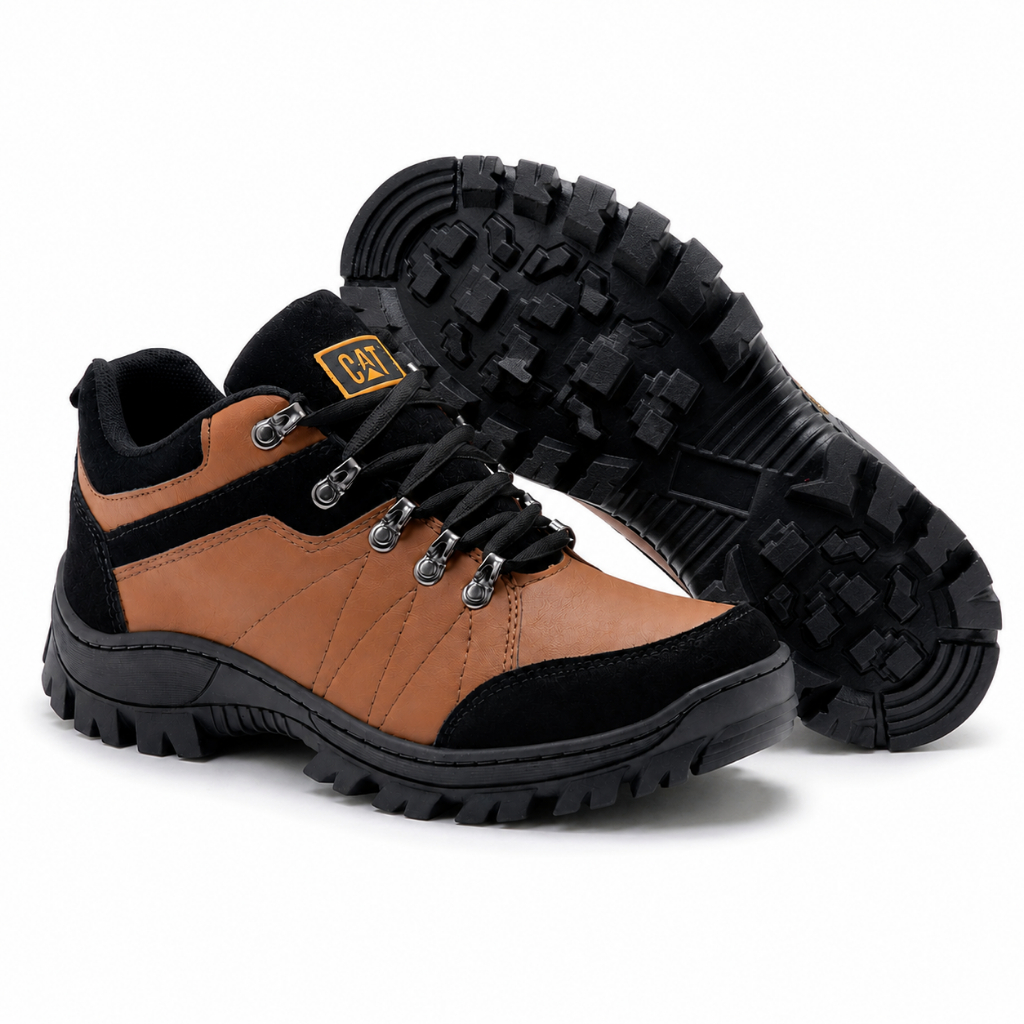Bota Botina Cat Masculina Adventure Impermeável e