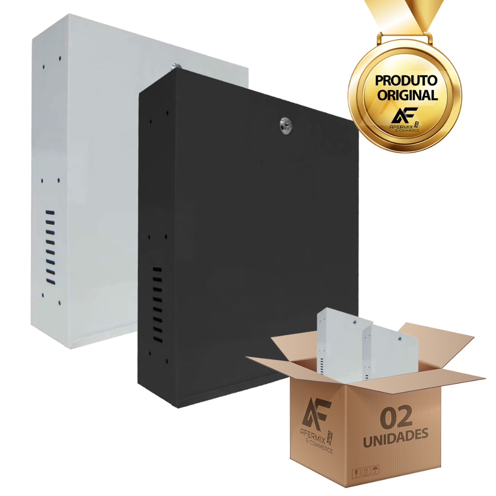 Kit 2 Rack Para DVR Caixa Metálica Organizadora d