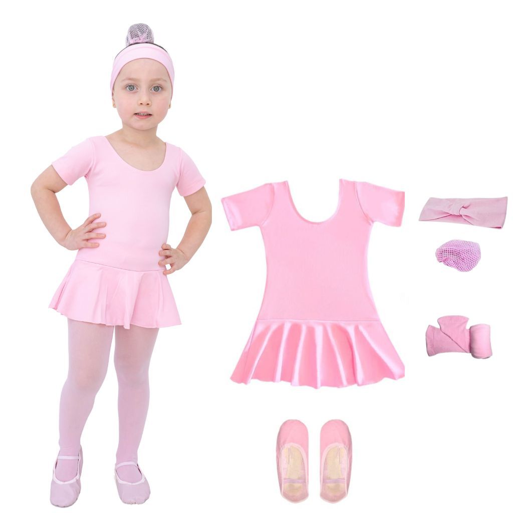 Kit Ballet 5 Itens Vestido Rosa  Baby Class Infant