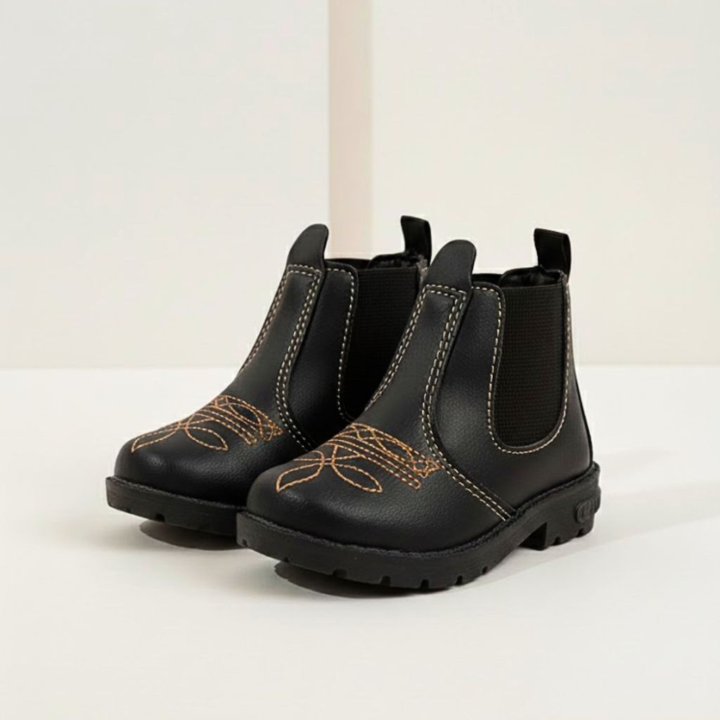 Botinha Bota Jeca Infantil Country Bordada Confort