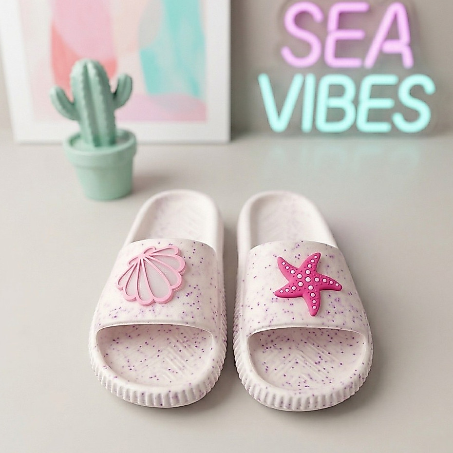 Chinelo Nuvem Slide Infantil Garotas Verão Leve P