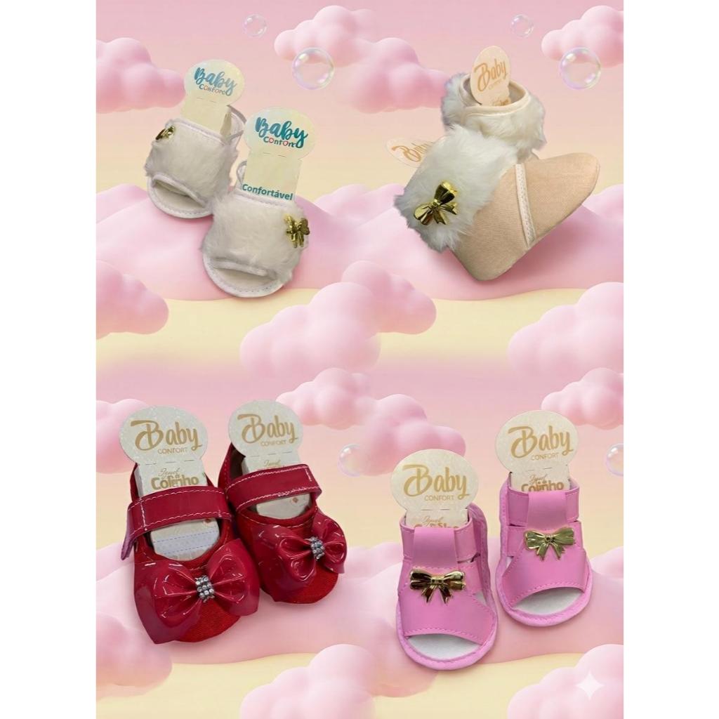 Sapatinho de Bebê Recém Nascido – Kit 4 Pa