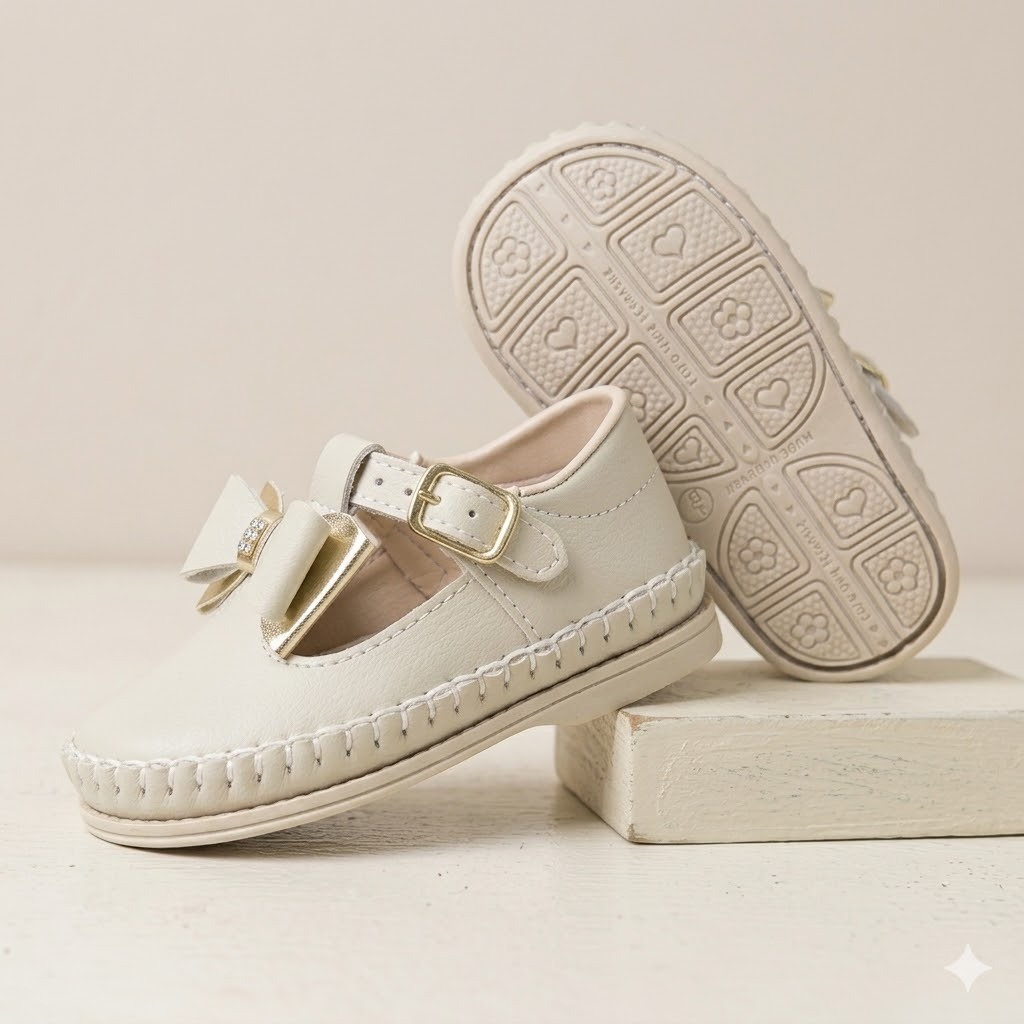 Mocassim Infantil Feminino Elegante com Laço Esti