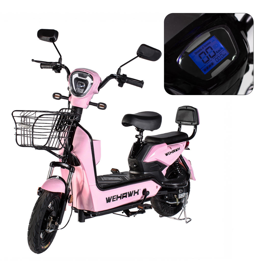 Bicicleta Elétrica WX03 800W Basket Wehawk Bateri