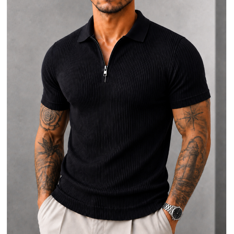 Camisa Polo Italiana Canelada Masculina Premium Sl