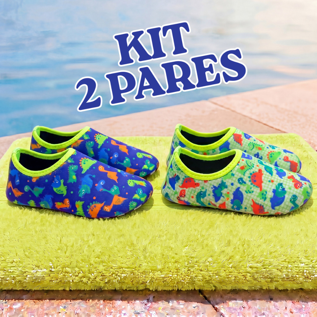 Kit  2 Pares Sapatilha Aquática Antiderrapante In
