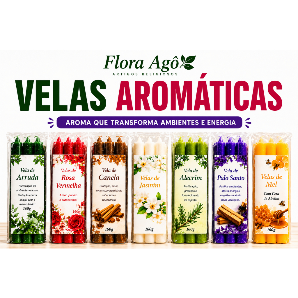 Velas Aromática e Espiritual Pct C/8  | Arruda Al