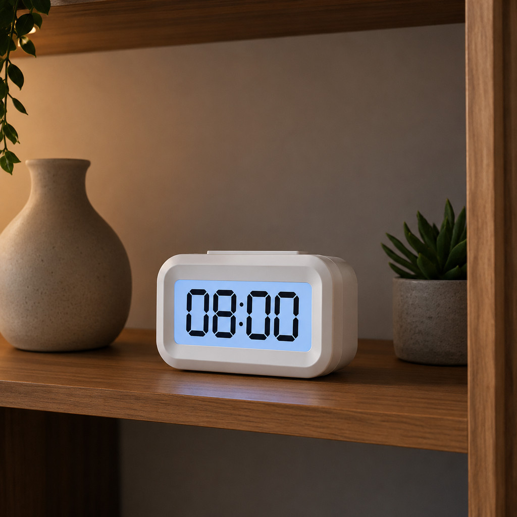 Relógio Portátil Digital  Mesa, LED LCD Brilhant