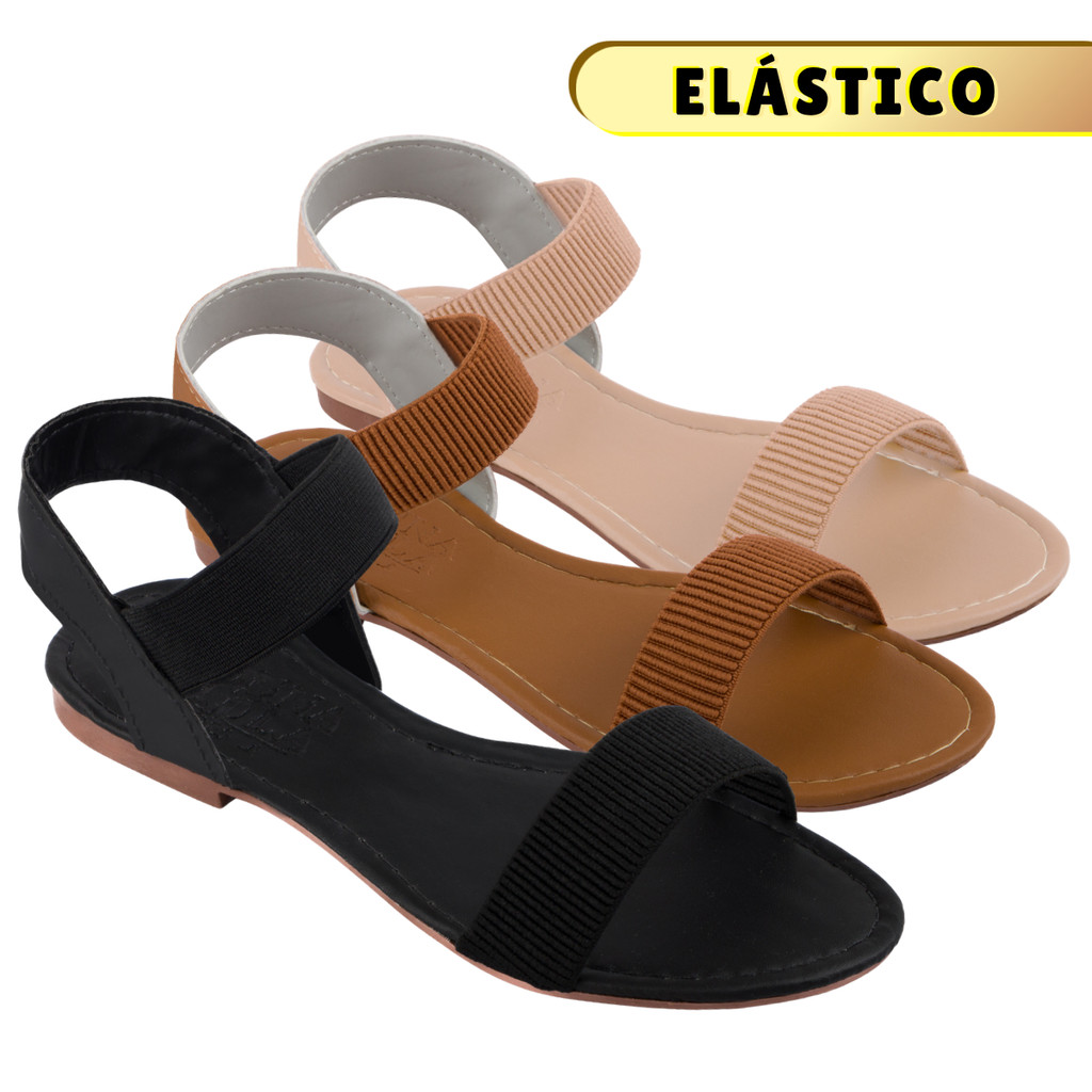 Sandália Feminina Rasteirinha Rasteira Confortáv