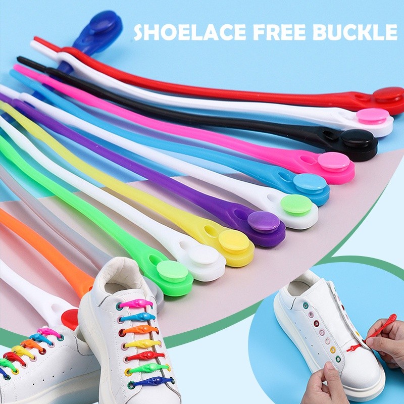 Cadarço Elástico De Silicone Sem Gravata 12 Unid