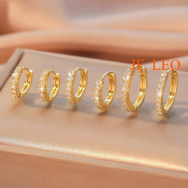 Kit 3 pares Brinco Trio Argola BANHADA PRATA OURO 
