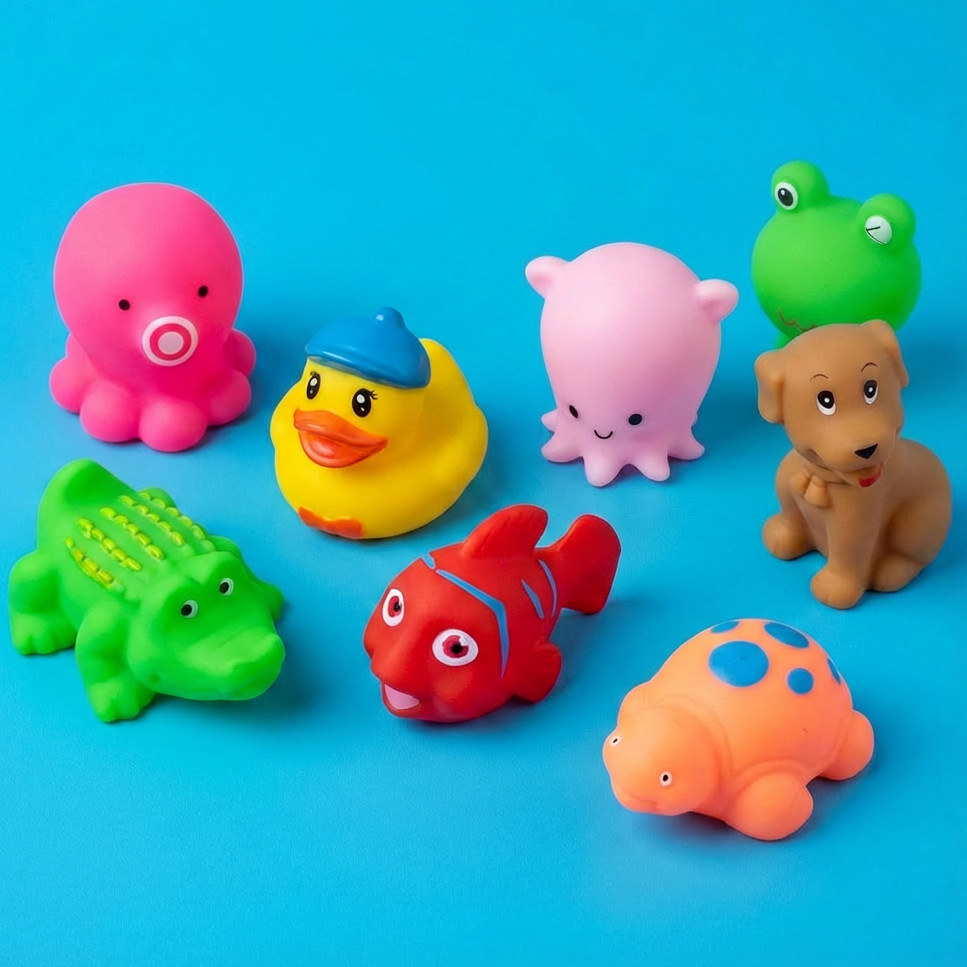 Kit 6 ou 8 Brinquedos Flutuantes para Banho Infant
