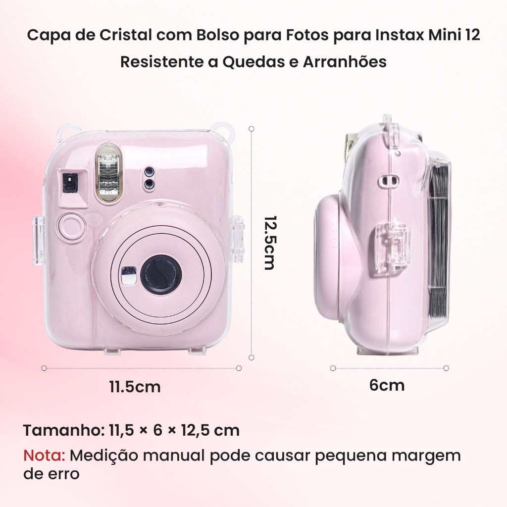 Estojo Protetor Acrílico Fujifilm Instax Mini 12 