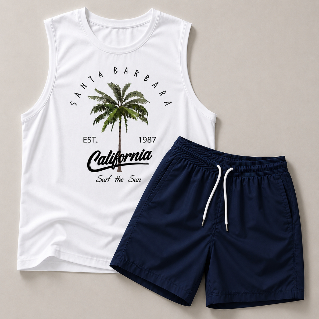 Conjunto Masculino Regata Machão + Bermuda Tactel