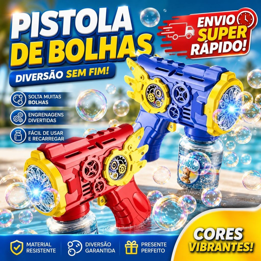 Lança Bolhas De Sabão Arminha Infantil Bolhas Le