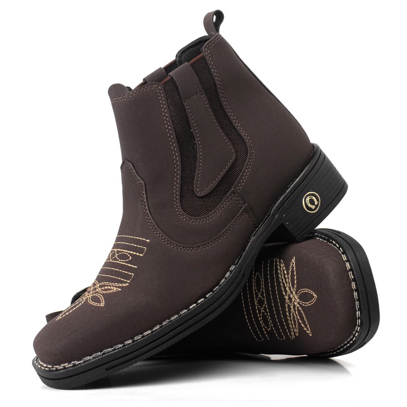 Bota Femina Chelsea Texana Country Bico Quadrado R