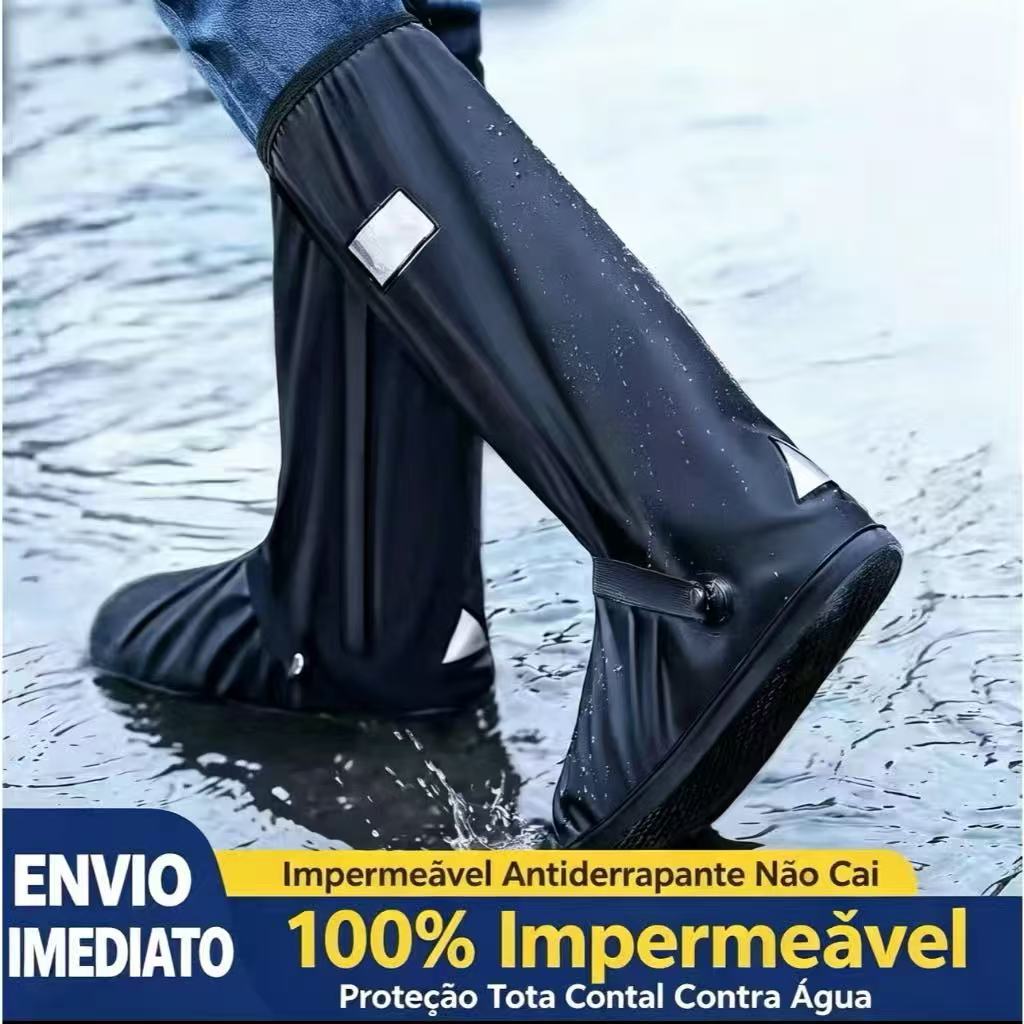 Bota de Chuva para Calçado Cano Alto com Zíper, 