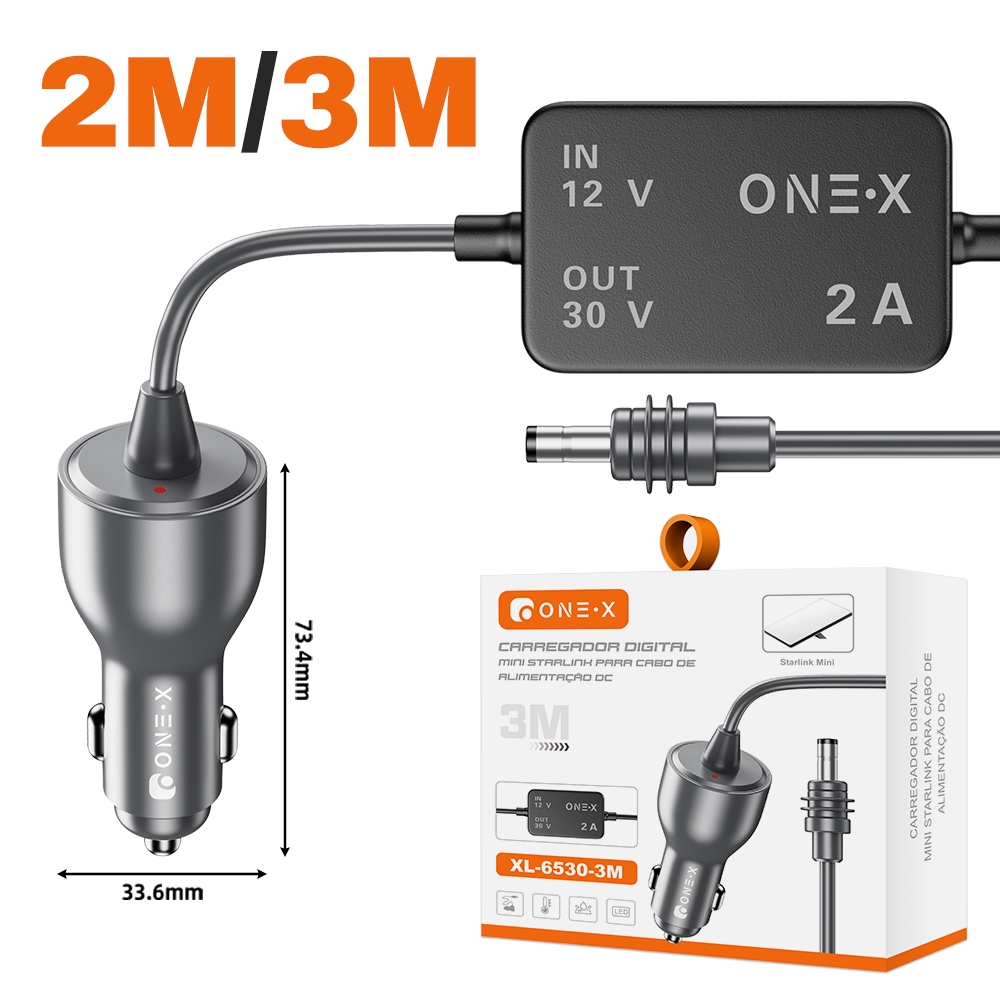 Carregador Starlink Mini 12V/24V para 30V 2A Estab