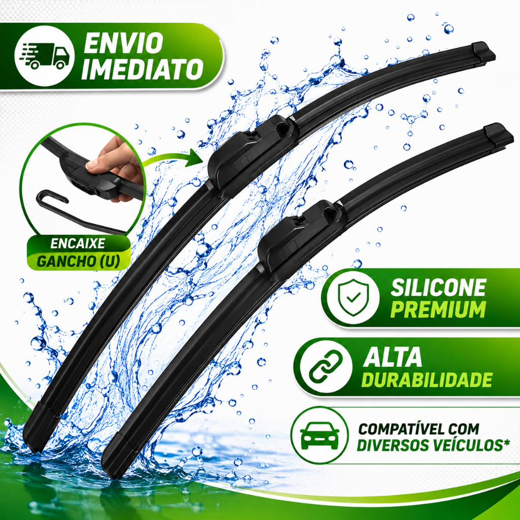 Par Palhetas Limpador de Parabrisa Silicone Univer