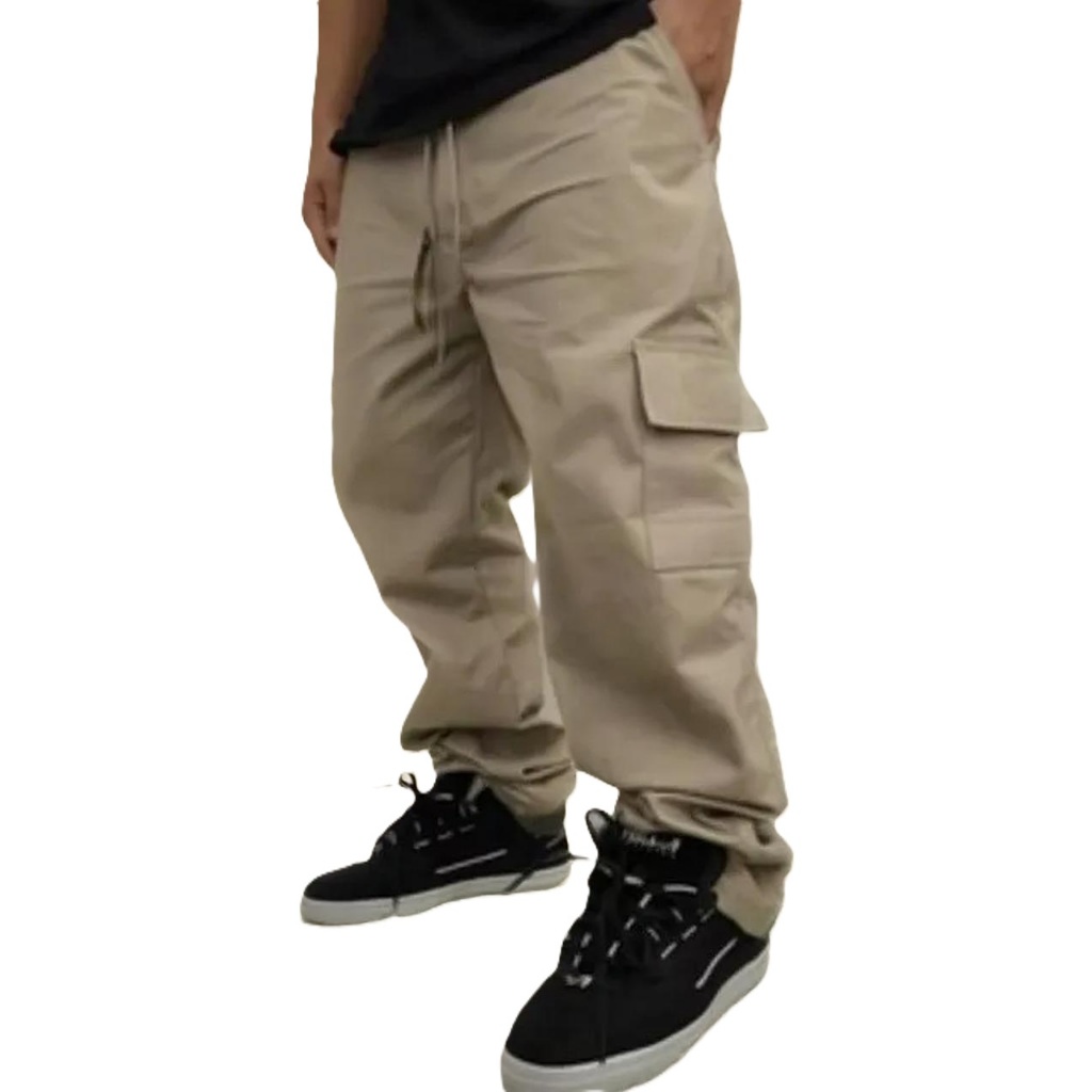 CALÇA CARGO MASCULINA LARGA 6 BOLSOS UNISSEX SKAT