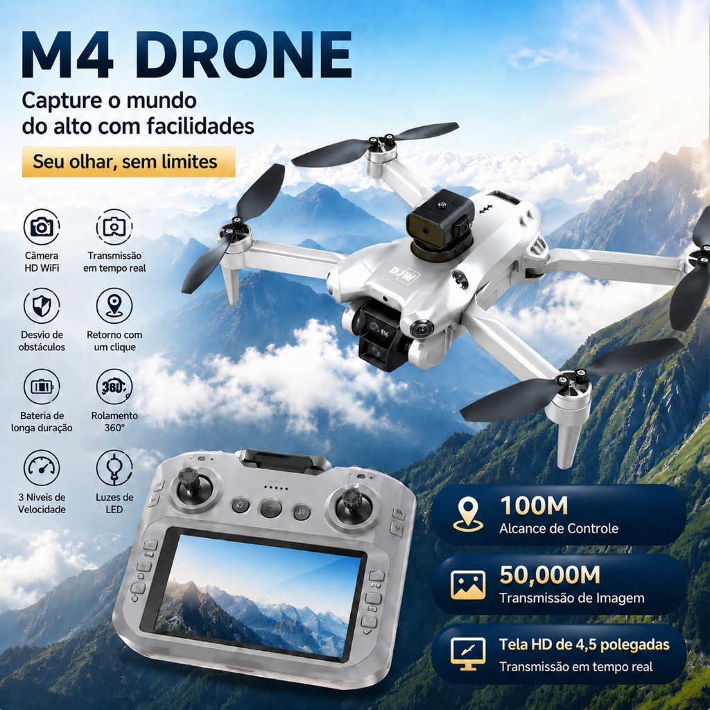 M4 Drone 8K HD Camera FPV Foldable RC Quadcopter L