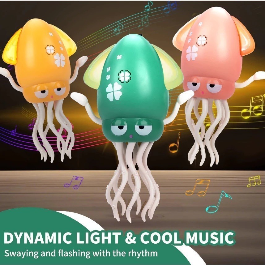 Brinquedo Musical Polvo Dançante Com Luz Led E Ev