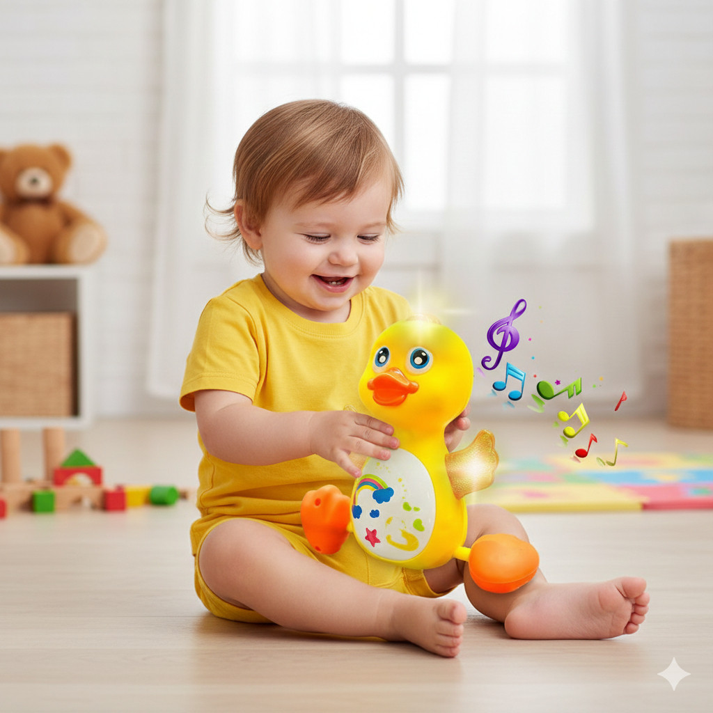 *OFERTA* Pato Infantil Musical Dançarino Amarelo 
