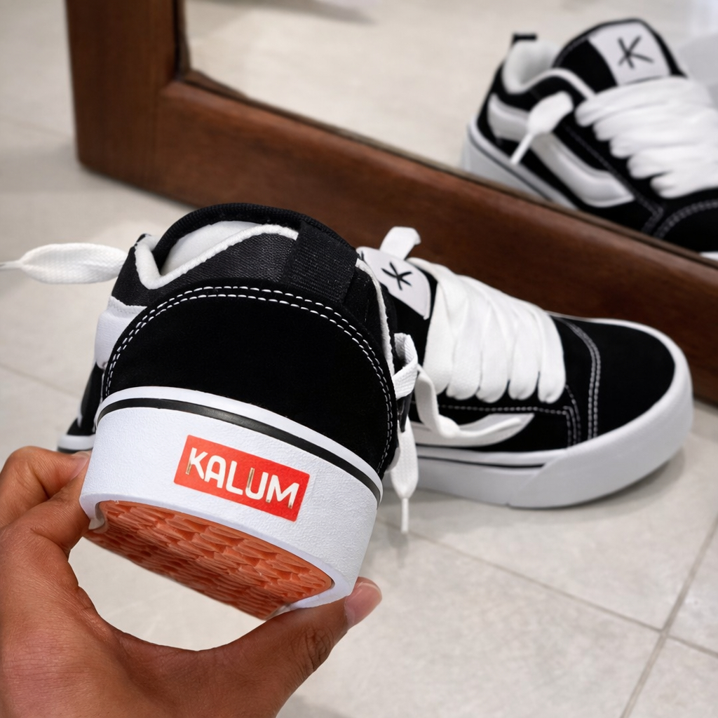 Tênis Unissex Branco Casual Solado Alto Design At