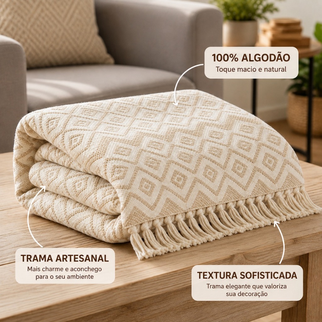 Manta De Sofá Gigante Premium 3,00 x 1,80 M Croch