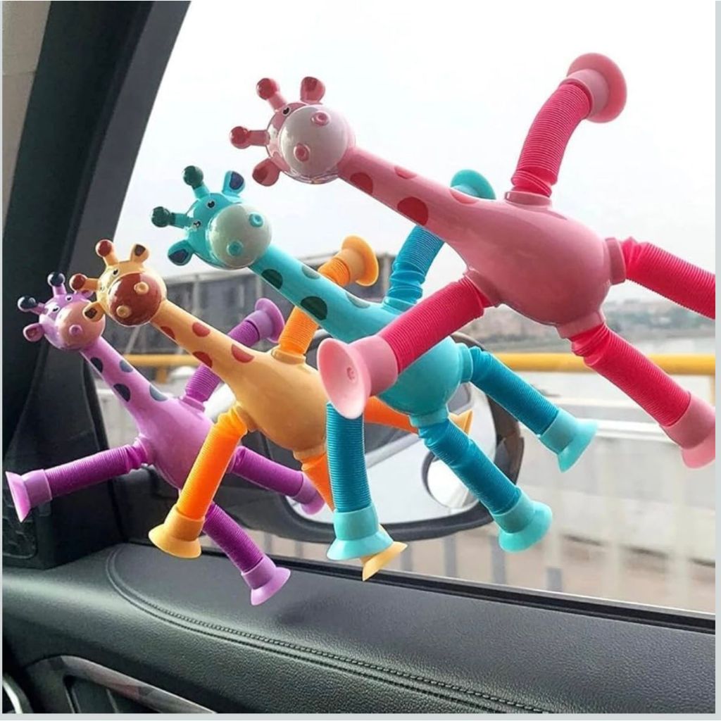 1/2/4 opções girafa estica e gruda melman pop it
