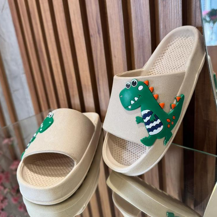 Chinelo Slide Infantil Masculino Estampa Dino Supe