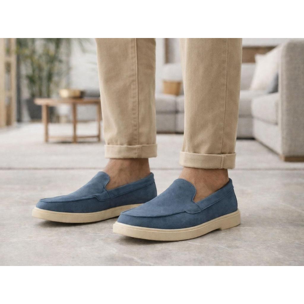 Sapato masculino loafer camurça esporte  fino sli
