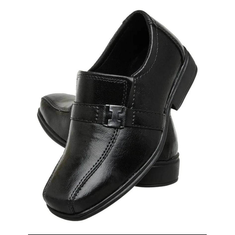 Sapato Social Infantil Masculino Couro Sintético 