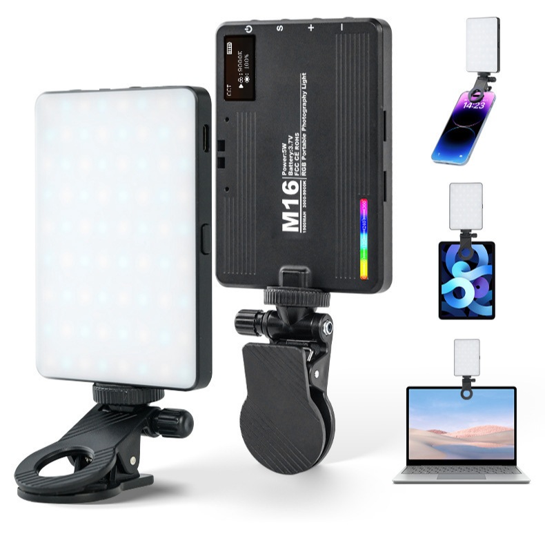 Luz Fotográfica LED RGB 2700K-6500K Preenchimento