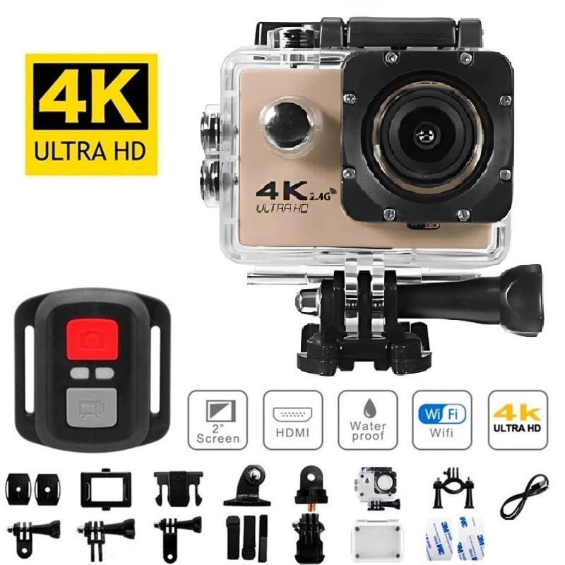 Câmera WIFI esportiva Full HD 4K à prova dágua 